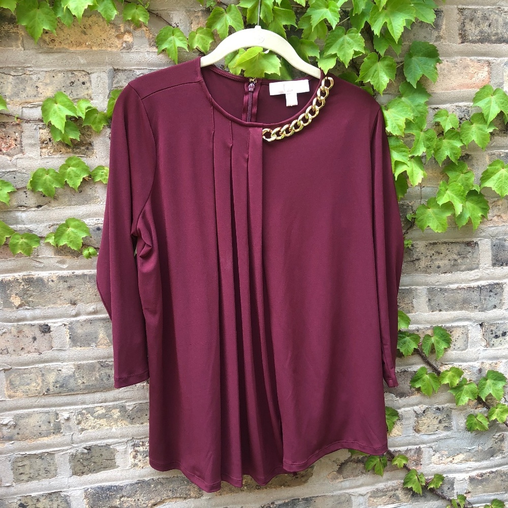 Michael Kors Top, 3/4 Length Sleeve, Size Medium